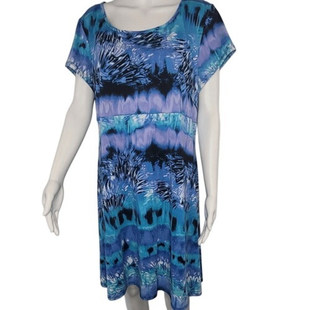 AVENUE Blue & Purple Tie Dye Dress